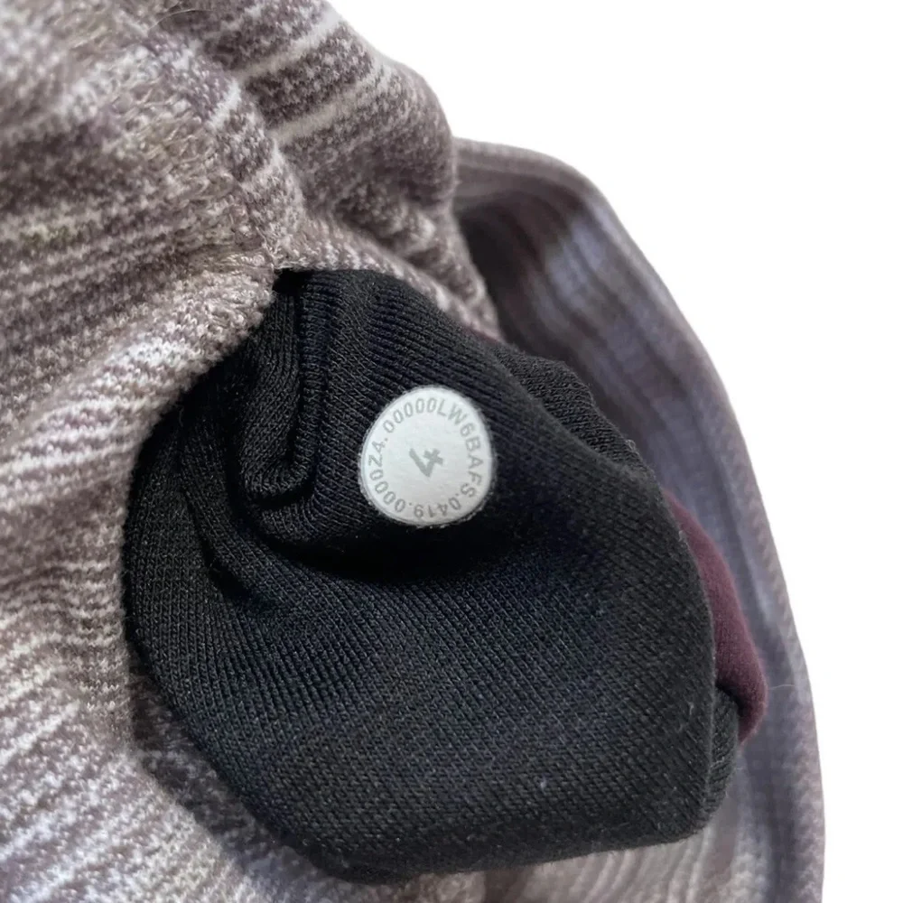 Lululemon Align Crop 21” Mini Space Dye Herringbone Jacquad Blk Cherry White 4